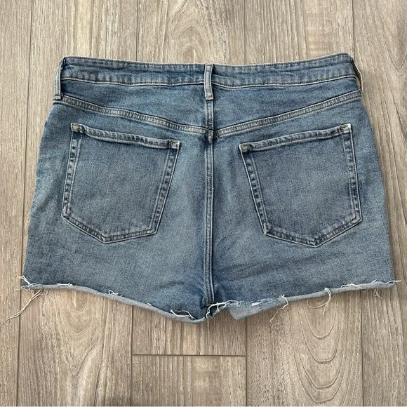 Old navy Blue Denim distressed Jean Shorts size 16 - Picture 2 of 3